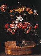 Jacques Linard Bouquet on Wooden Box oil painting
